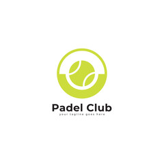 padel club logo  vector template 