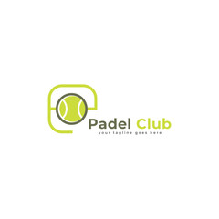 padel club logo  vector template 