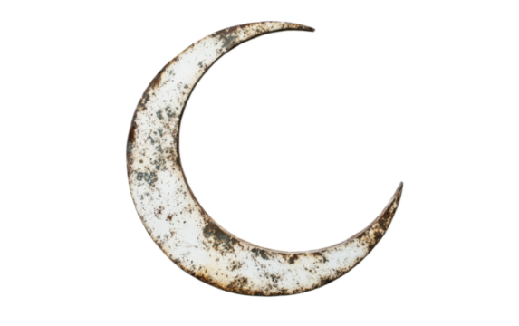 Crescent on transparent background, png
