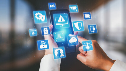 Cyber security protection and cyber security strategies against cyber threats, system hacks,...