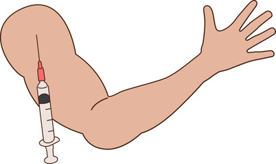human hand being injected