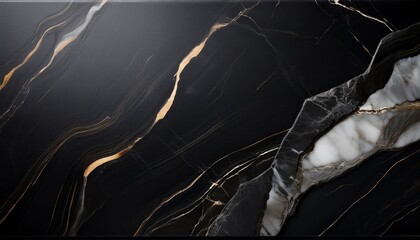 sleek black marble table top