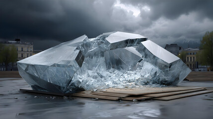 Obraz premium The power of a whistleblower, oppressive glass structure. 