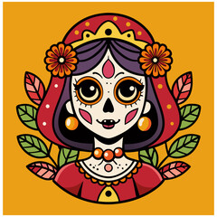 A vector of Dia de Muertos photo Art & Illustration