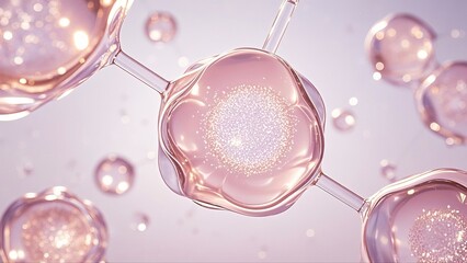 water drops on pink background,Pink Molecular Structure with Sparkles