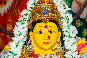 decoration of  durga Lakshmi Devi
