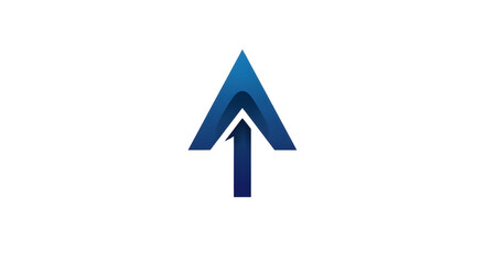 Fototapeta premium Abstract Blue Arrow Graphic on Black