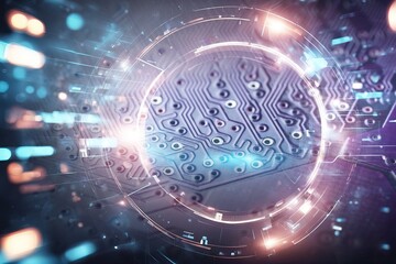 Abstract computer technology background banner