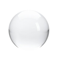 a glossy transparent sphere isolated on transparent background, png