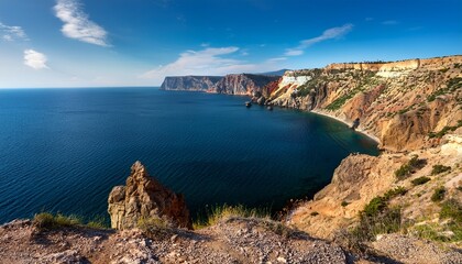 the black sea coast of cape fiolent in the balaklava district of sevastopol crimea