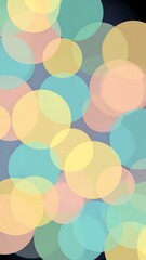 Abstract bokeh circles in pastel colors