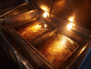 Industrial Kitchen Deep Fryer in Action