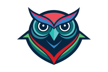 Stylized Owl Logo Design With Geometric Shapes graphic