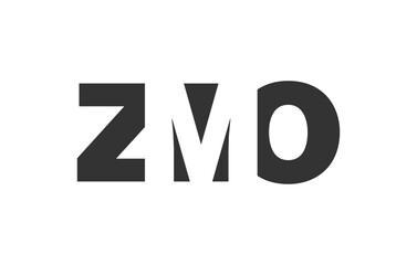 ZMO logo design. Initial letter Z M O bold font style for tech startups, consulting, corporate branding. Creative company name, headlines typography identity, trendy logotype.