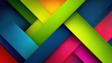Obraz premium Bold Intersecting Geometric Patterns with Sharp Lines and Vibrant Hues Creating a Dynamic Visual Experience for Modern Art Enthusiasts