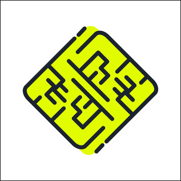 Navigation Street Icon Vector Illustration