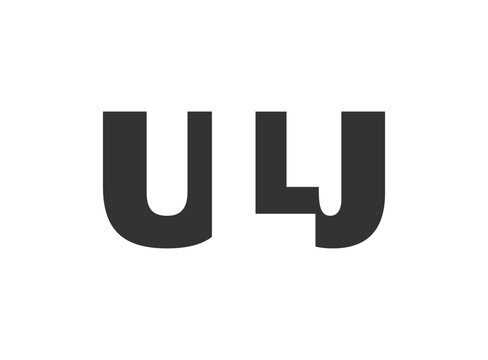 ULJ logo design. Initial letter U L J bold font style for tech startups, consulting, corporate branding. Creative company name, headlines typography identity, trendy logotype.