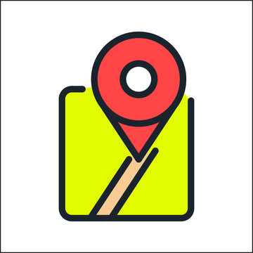 Navigation Street Icon Vector Illustration