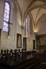 room in a royal monastery (santa maria de las huelgas) in burgos in spain 