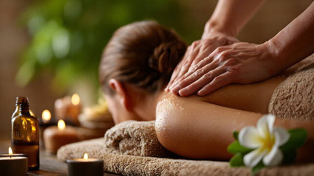 Enjoy a relaxing spa experience with a gentle back massage and aromatherapy