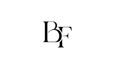 BF initial letters, monogram logo