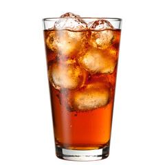 Refreshing Long Island Iced Tea in a tall glass glowing with deep amber hues perfect for summer vibes and cocktail enthusiasts, isolated