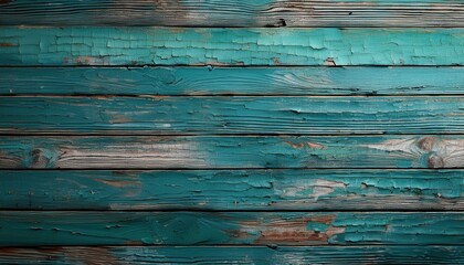 worn teal wooden surface with peeling paint and rustic texture showing natural wood grain and weathered charm