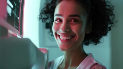 Woman smiling at Camera