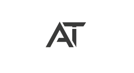 Modern AT Initials Logo Design