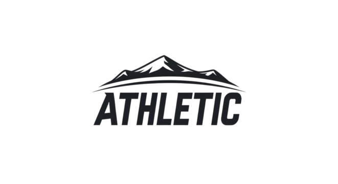 Athletic Logo with Mountain Silhouette - Powered by Adobe