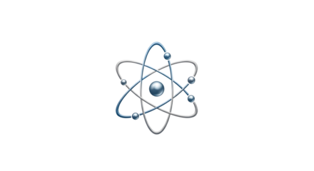Atom Illustration on Black Background