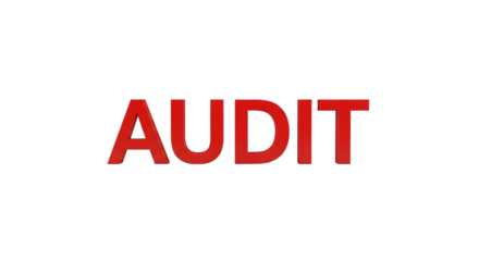 Audit Title Graphic on Black Background