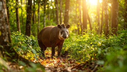 Tapir Rainforest Sunset