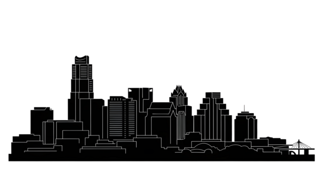 Austin Skyline Vector Illustration