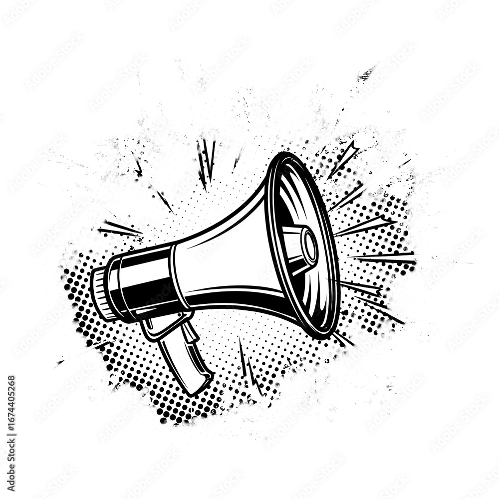 Poster create stunning transparent backgrounds with megaphone graphic, easily add to your projects now!