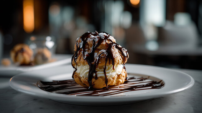 A delicious irresistible picture of profitterol