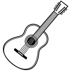 Fototapeta premium acoustic guitar vector illustration
