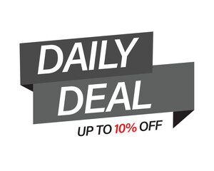 Eye-catching daily deal promotion with up to 10 percent off savings