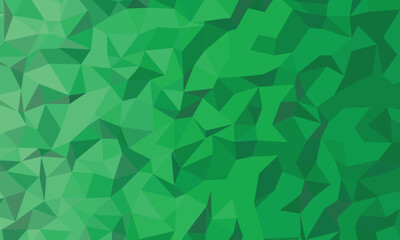 Fototapeta premium Abstract low poly green gradient background with geometric shapes pattern