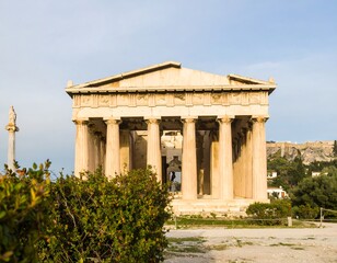 Fototapeta premium Ancient Greek temple in a park