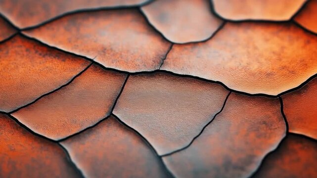Earthen Texture Mosaic: An abstract close-up of a dried earth mosaic, showcasing the earth's resilience and the effects of desiccation and natural texture.
