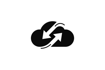 Creative Cloud icon vector. Cloud technology icon, Cloud icon. 