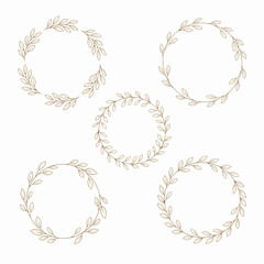 Gold laurel wreaths, Laurel wreath set, laurel wreath collection	