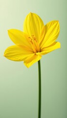 Bright yellow petals unfolding from a central stem, nature, flower