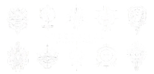 Discover a collection of striking cybersigal logos with a futuristic and edgy aesthetic