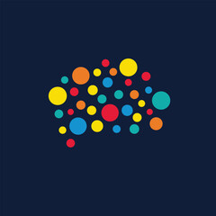 brain abstract logo modern style
