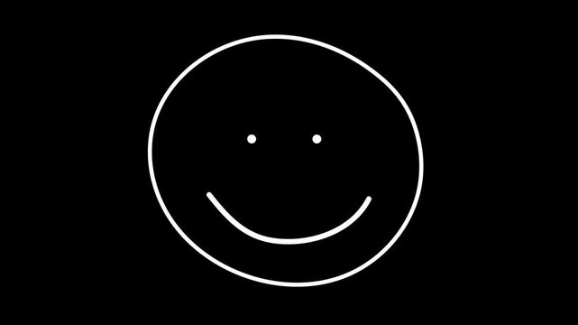 Fr&ouml;hlicher Smiley Gesicht Mund animiert happy