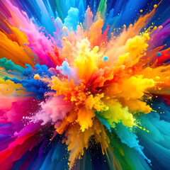 Abstract colorful explosion design