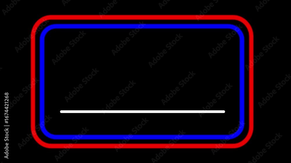 Poster a round rectangular frame made of two moving neon lights. a popular abstract background overlay, sea