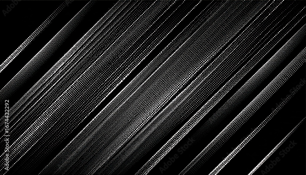 Aufkleber abstract halftone dot gradient pattern in black and white with radiant light effect ideal for modern